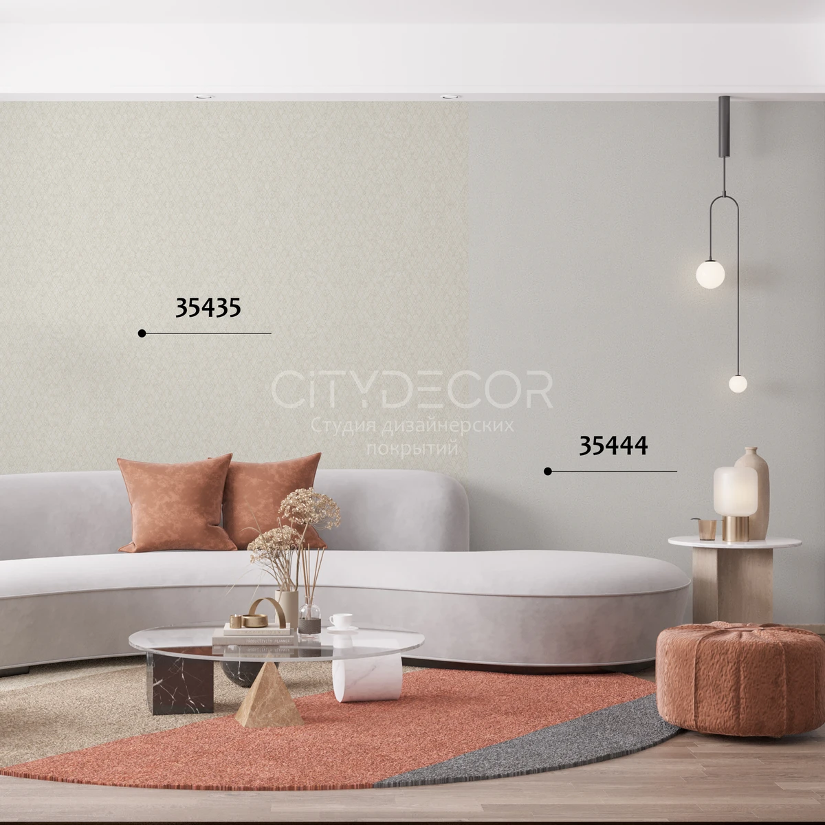 Обои Marburg Aura 35444 виниловые на флизелине горячего тиснения 1,06x10,05м