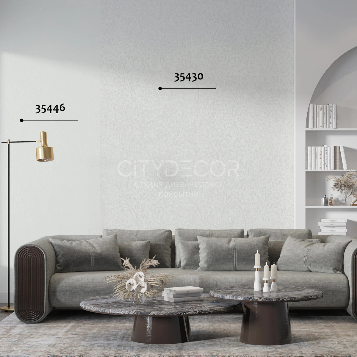 Обои Marburg Aura 35446 виниловые на флизелине горячего тиснения 1,06x10,05м