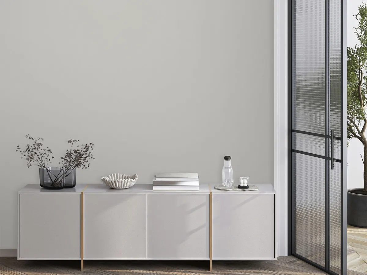 Обои Victoria Stenova IDEAL-3 589357 виниловые на флизелине горячего тиснения (фоновые однотонные) (светло-серый) (1,06x10,05м)