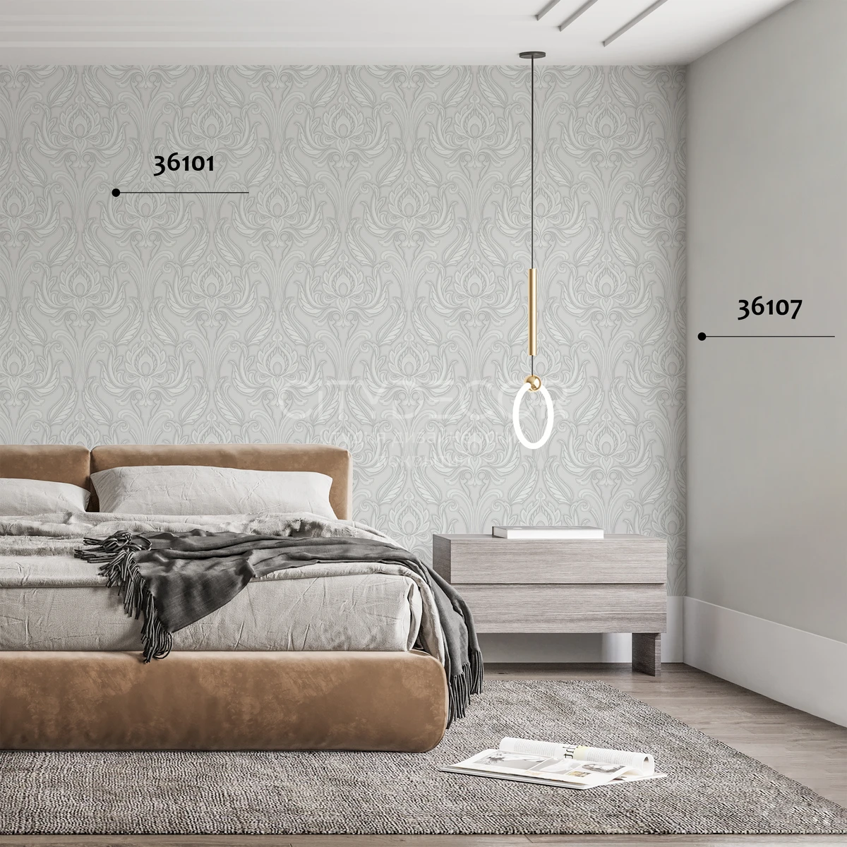 Обои Marburg Melange 36101 виниловые на флизелине горячего тиснения 1,06x10,05м