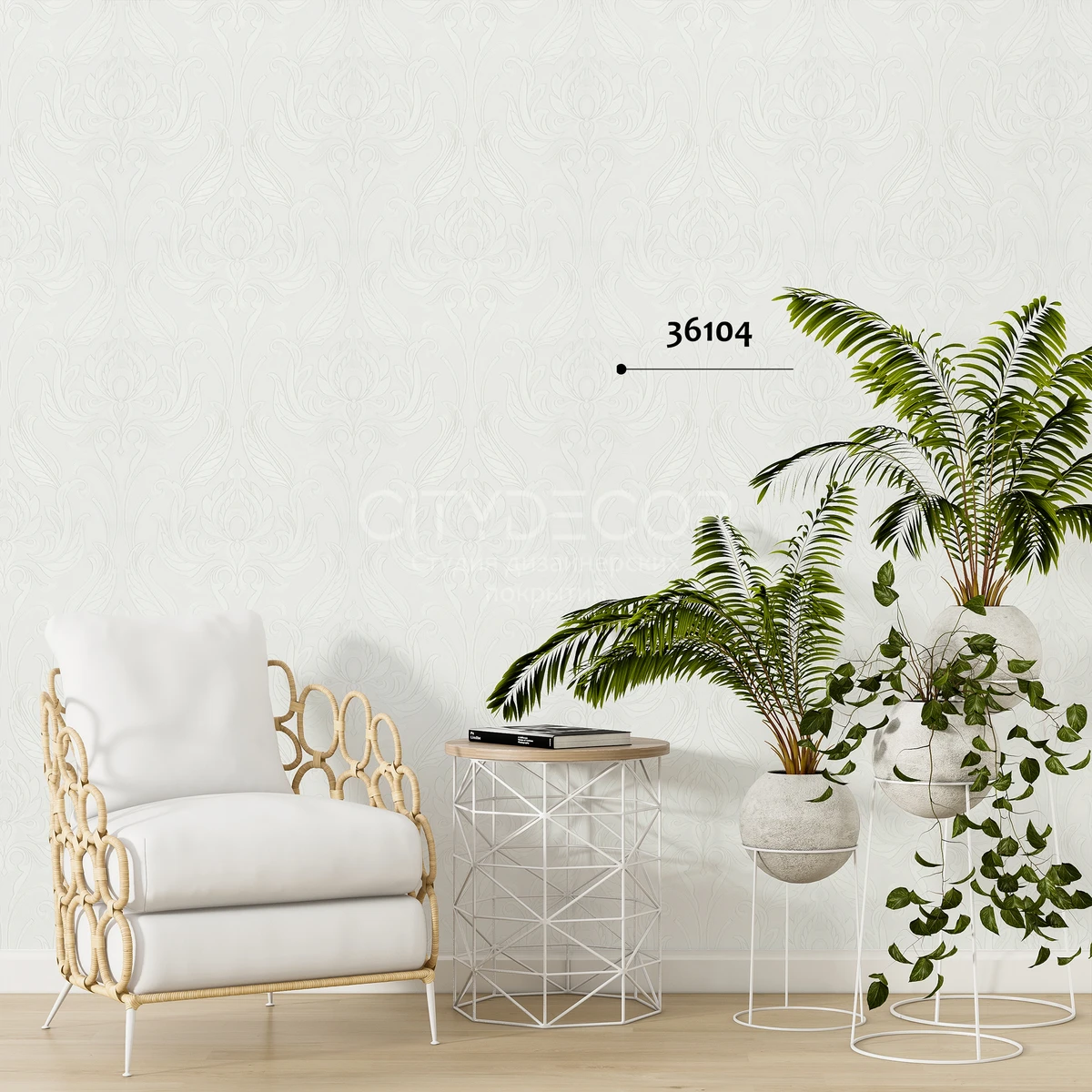 Обои Marburg Melange 36104 виниловые на флизелине горячего тиснения 1,06x10,05м