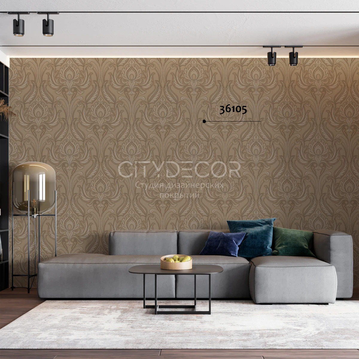 Обои Marburg Melange 36105 виниловые на флизелине горячего тиснения 1,06x10,05м