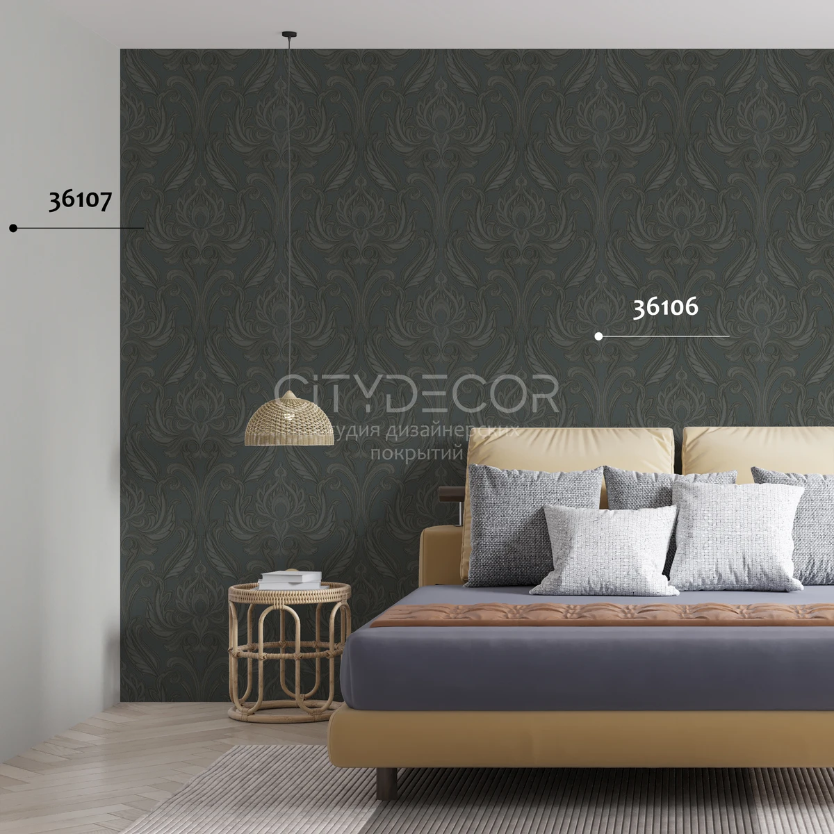 Обои Marburg Melange 36107 виниловые на флизелине горячего тиснения 1,06x10,05м