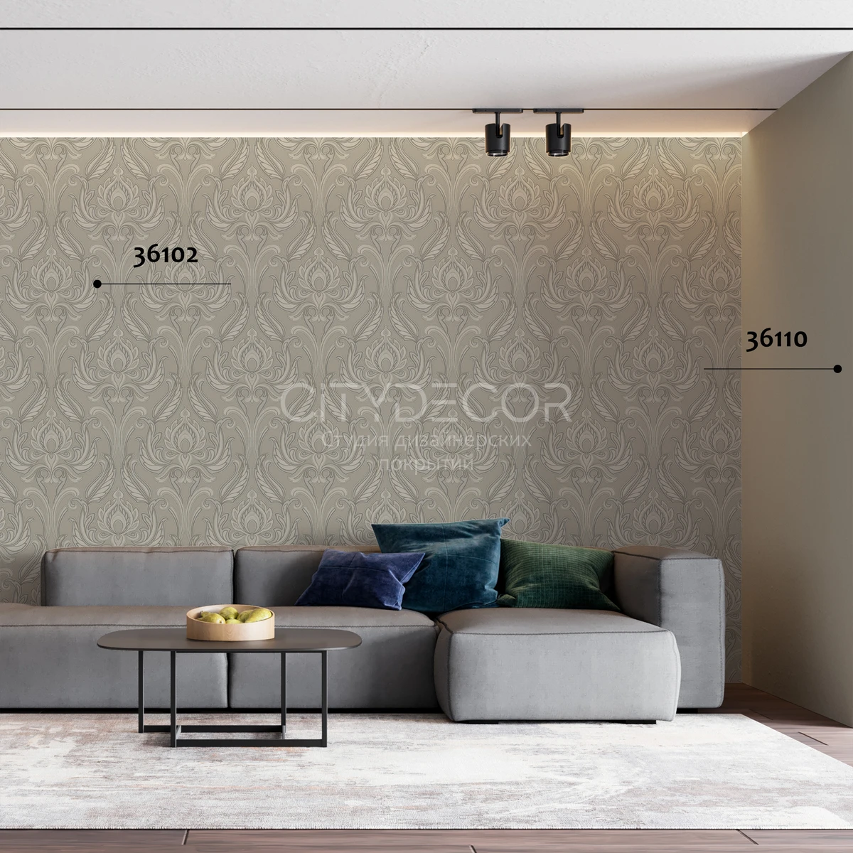 Обои Marburg Melange 36110 виниловые на флизелине горячего тиснения 1,06x10,05м