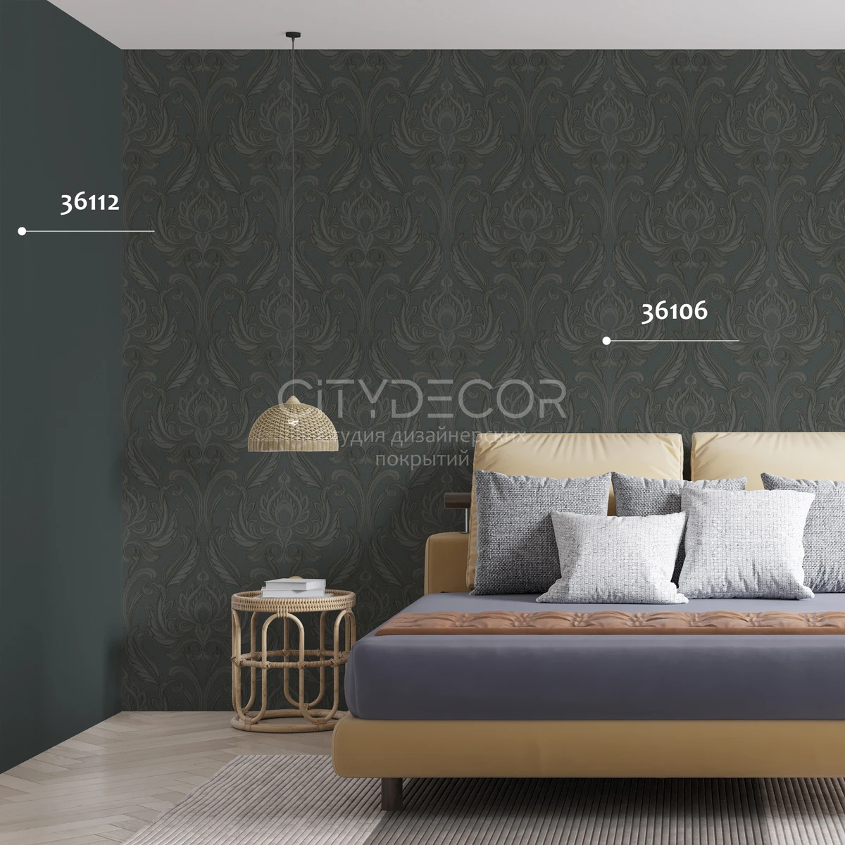 Обои Marburg Melange 36112 виниловые на флизелине горячего тиснения 1,06x10,05м