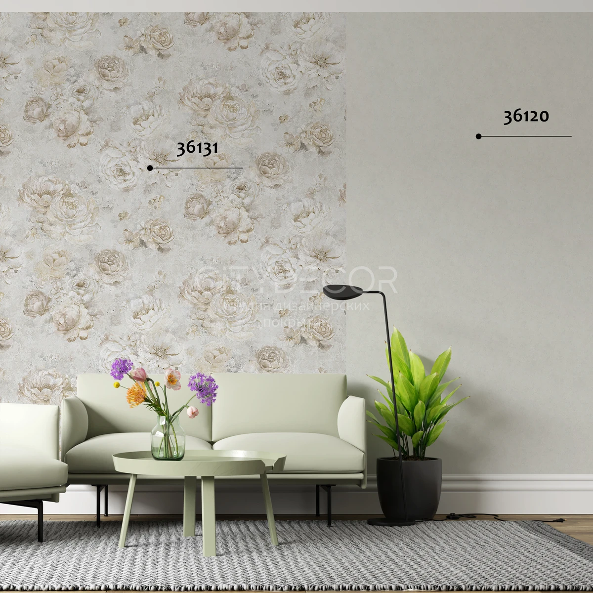 Обои Marburg Melange 36120 виниловые на флизелине горячего тиснения 1,06x10,05м