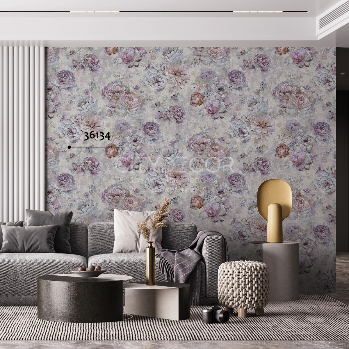 Обои Marburg Melange 36134 виниловые на флизелине горячего тиснения 1,06x10,05м