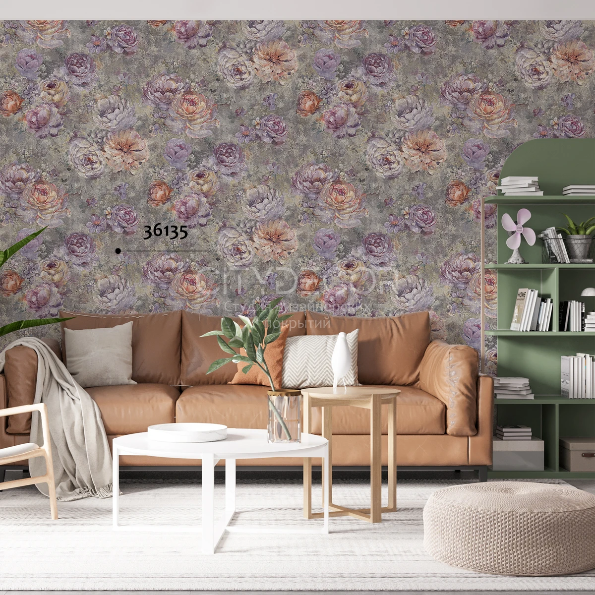 Обои Marburg Melange 36135 виниловые на флизелине горячего тиснения 1,06x10,05м