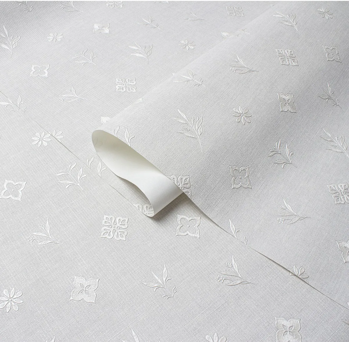 Обои Victoria Stenova MONOGRAMMA 589252 виниловые на флизелине горячего тиснения (светло-серый) (1,06x10,05м)