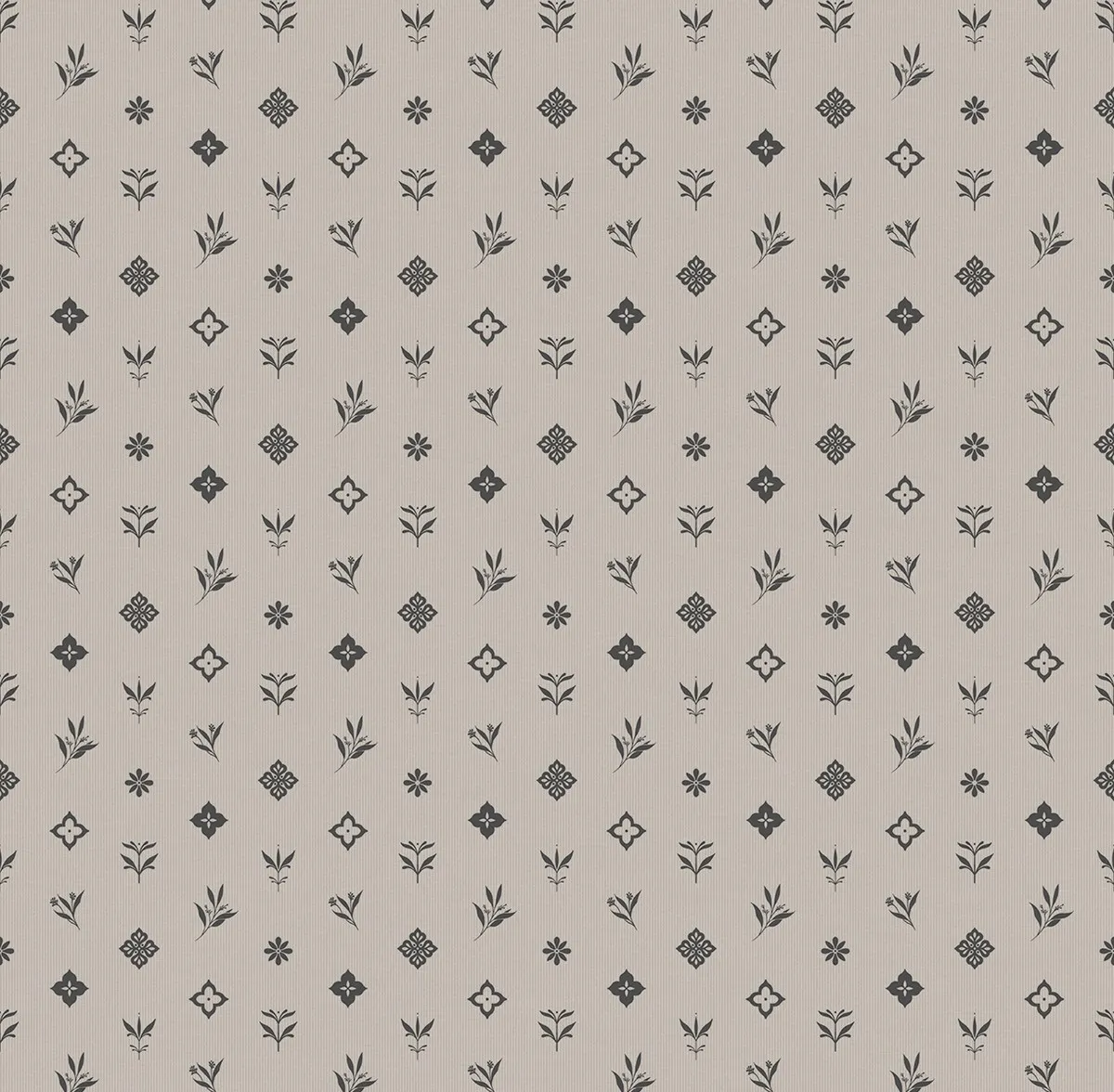 Обои Victoria Stenova MONOGRAMMA 589258 виниловые на флизелине горячего тиснения (темно-бежевый) (1,06x10,05м)