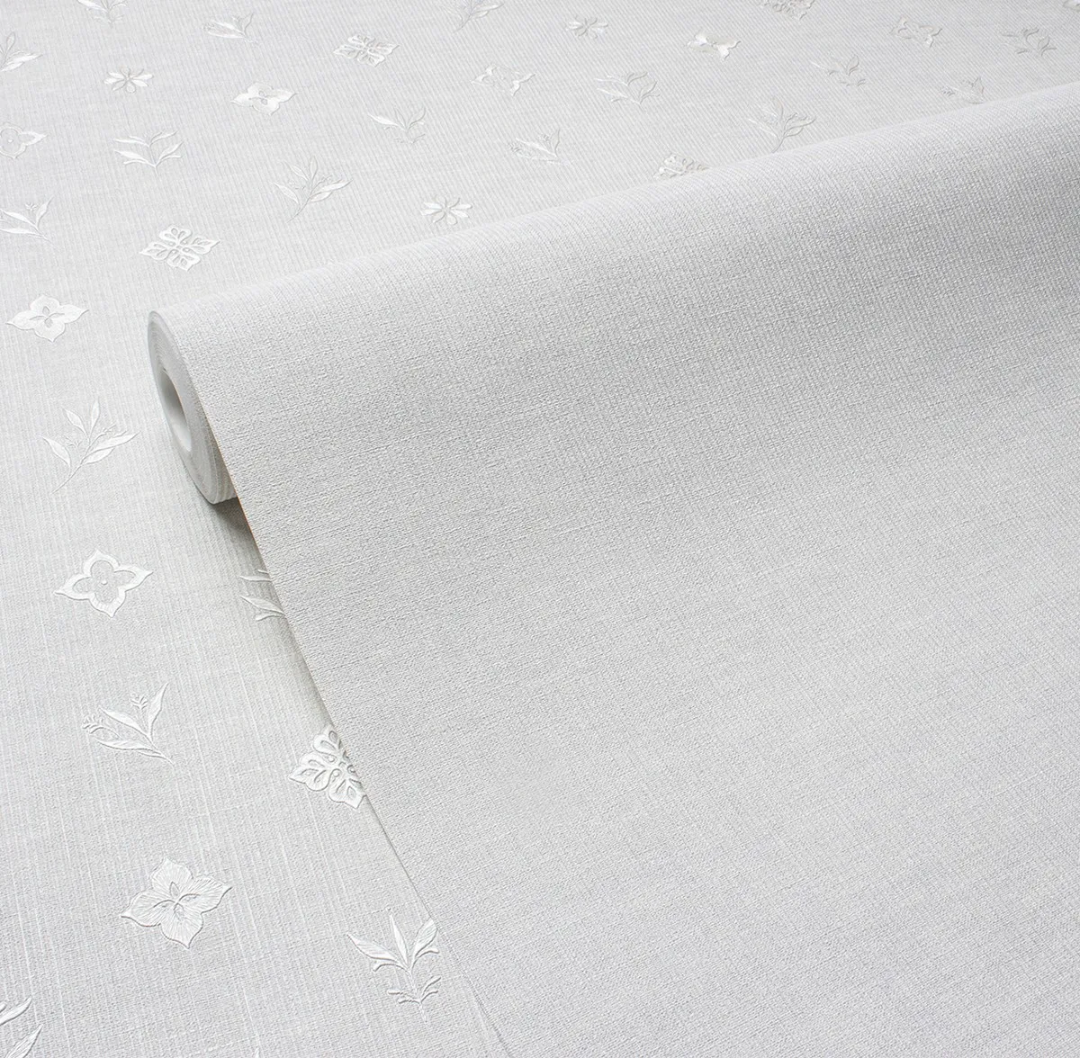 Обои Victoria Stenova MONOGRAMMA 589262 виниловые на флизелине горячего тиснения (светло-серый) (1,06x10,05м)