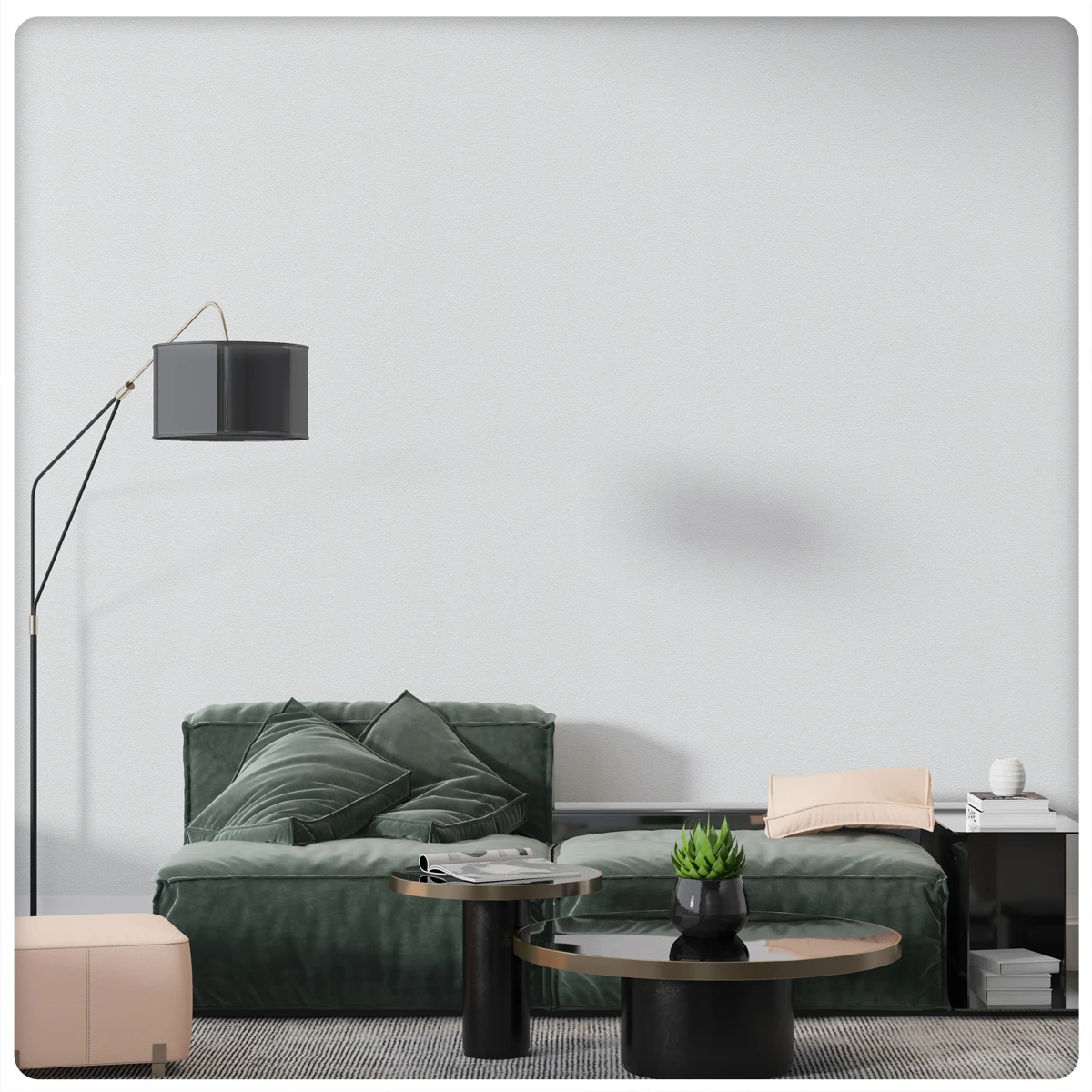 Обои Palitra Monochrome HC71822-11 виниловые на флизелине горячего тиснения 1,06x10,05м (фоновые однотонные, цвет молочный)