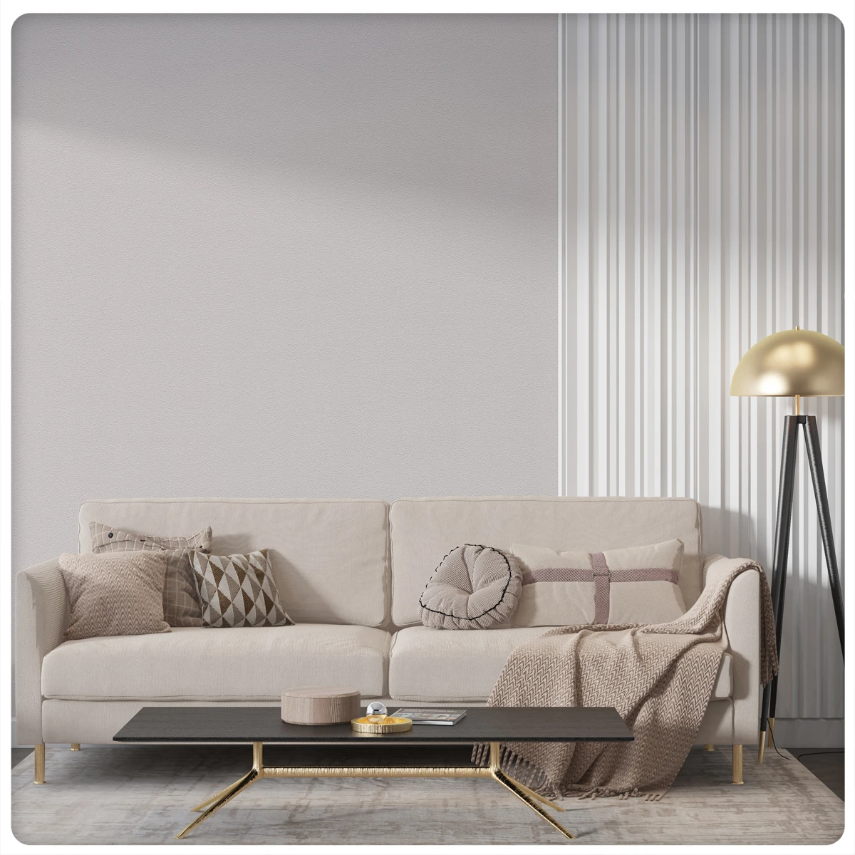 Обои Palitra Monochrome HC71822-15 виниловые на флизелине горячего тиснения 1,06x10,05м (фоновые однотонные, цвет пудровый)