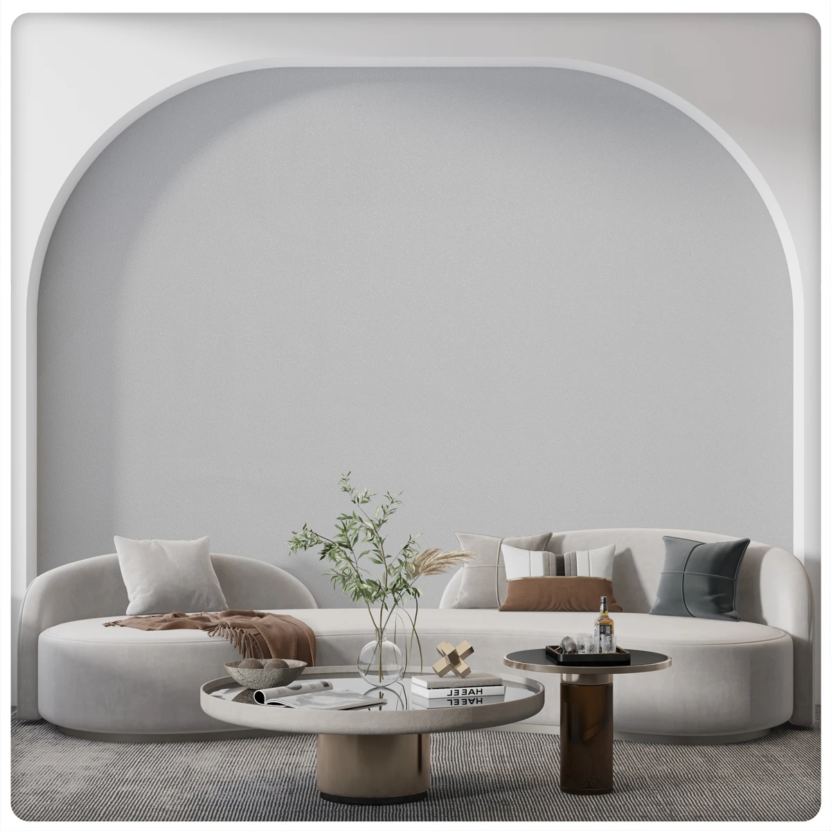 Обои Palitra Monochrome HC71822-41 виниловые на флизелине горячего тиснения 1,06x10,05м (фоновые однотонные, цвет графитовый)