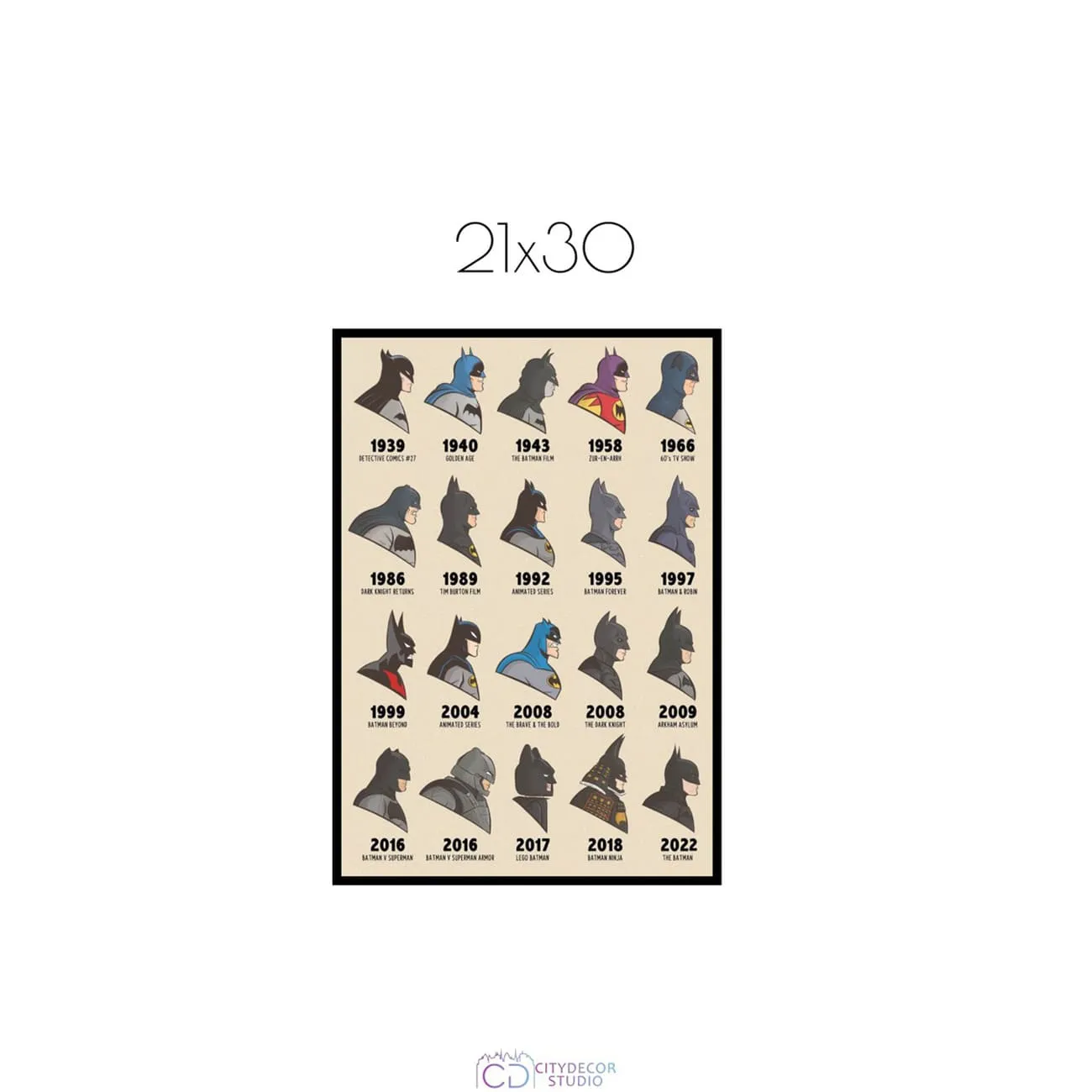 Постер Citydecor Batman арт. 9 (1 постер 21x30 см без рамы)
