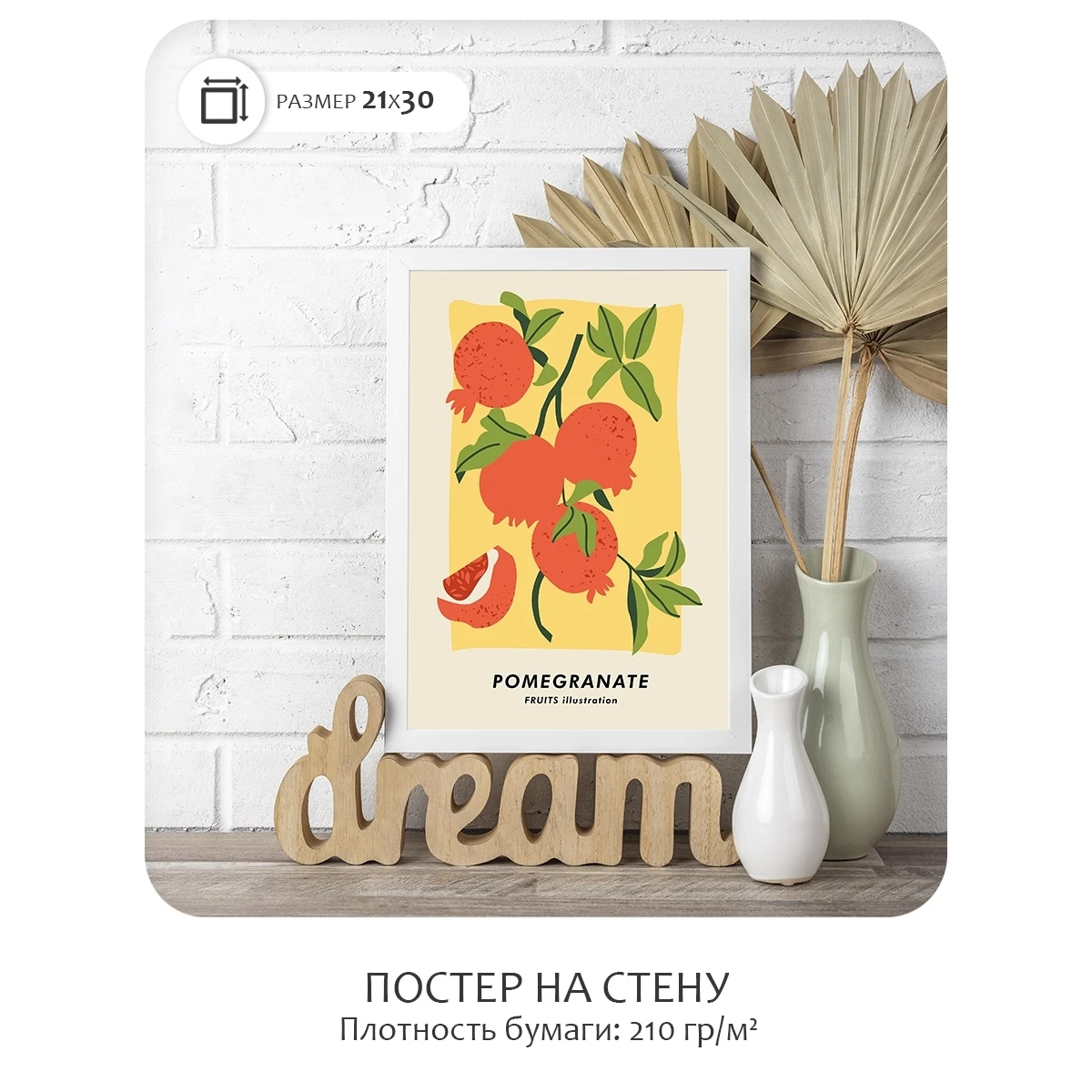 Постер Citydecor Фрукты арт. 2 (1 постер 21x30 см без рамы)