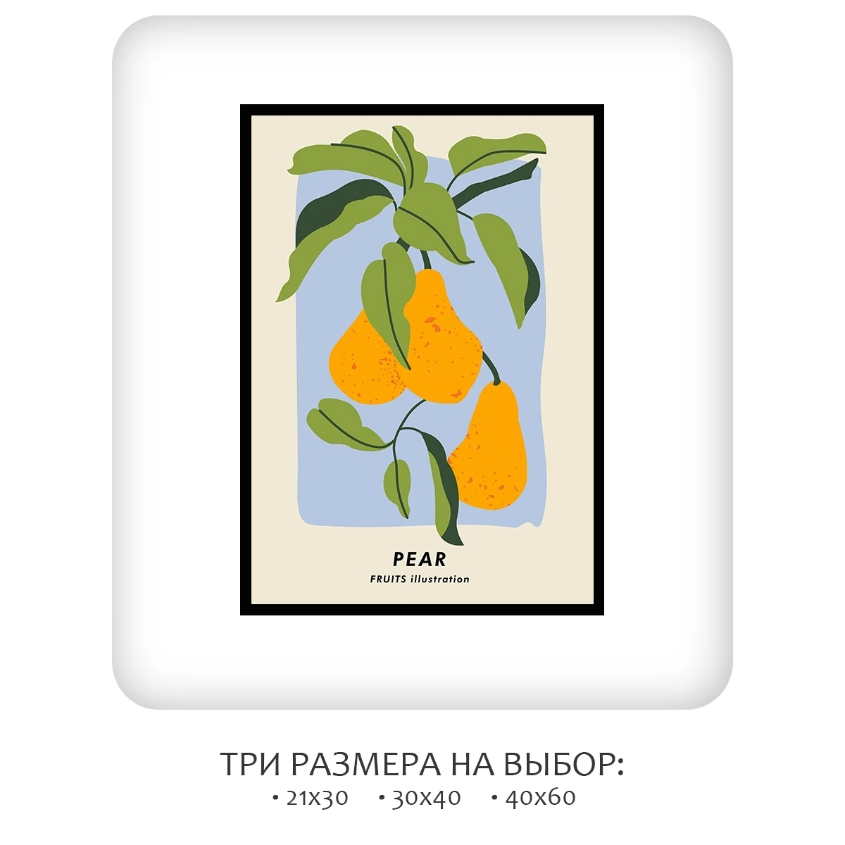 Постер Citydecor Фрукты арт. 3 (1 постер 21x30 см без рамы)