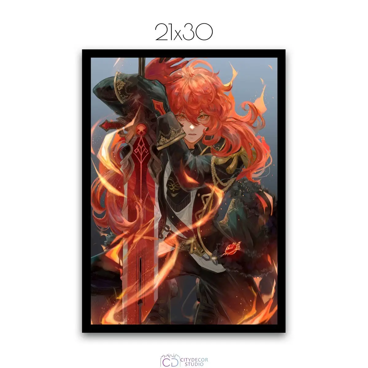 Постер Citydecor Genshin арт. 17 (1 постер 21x30 см без рамы)
