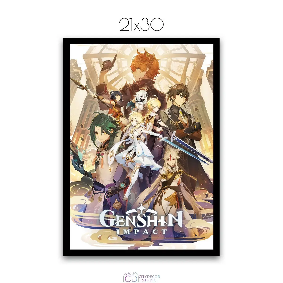 Постер Citydecor Genshin арт. 4 (1 постер 21x30 см без рамы)