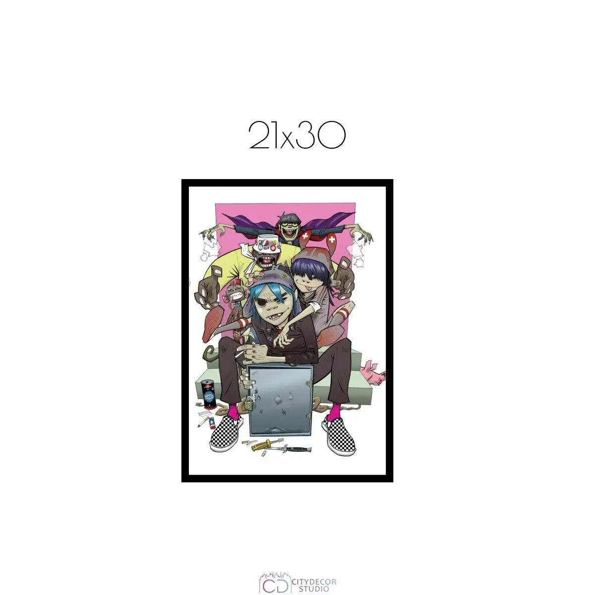 Постер Citydecor Gorillaz арт. 1 (1 постер 21x30 см без рамы)