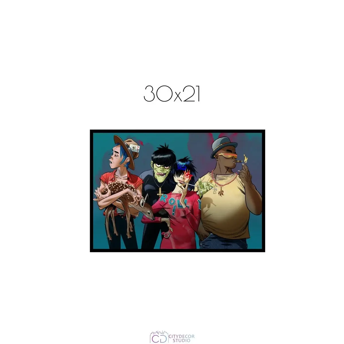 Постер Citydecor Gorillaz арт. 2 (1 постер 21x30 см без рамы)