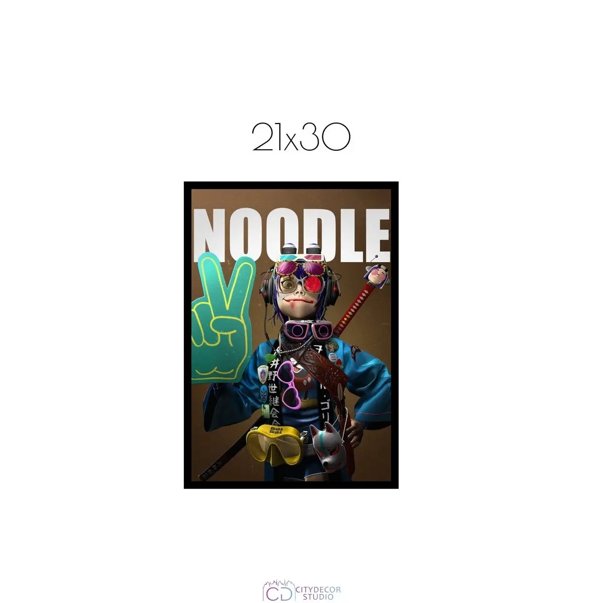 Постер Citydecor Gorillaz арт. 9 (1 постер 21x30 см без рамы)