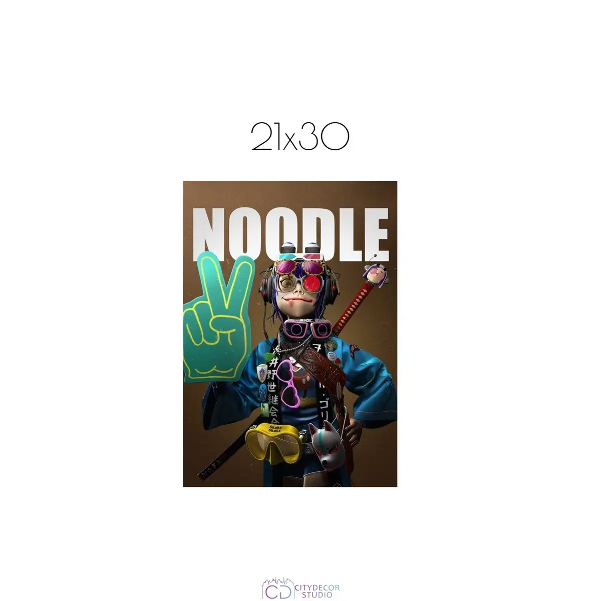 Постер Citydecor Gorillaz арт. 9 (1 постер 21x30 см без рамы)