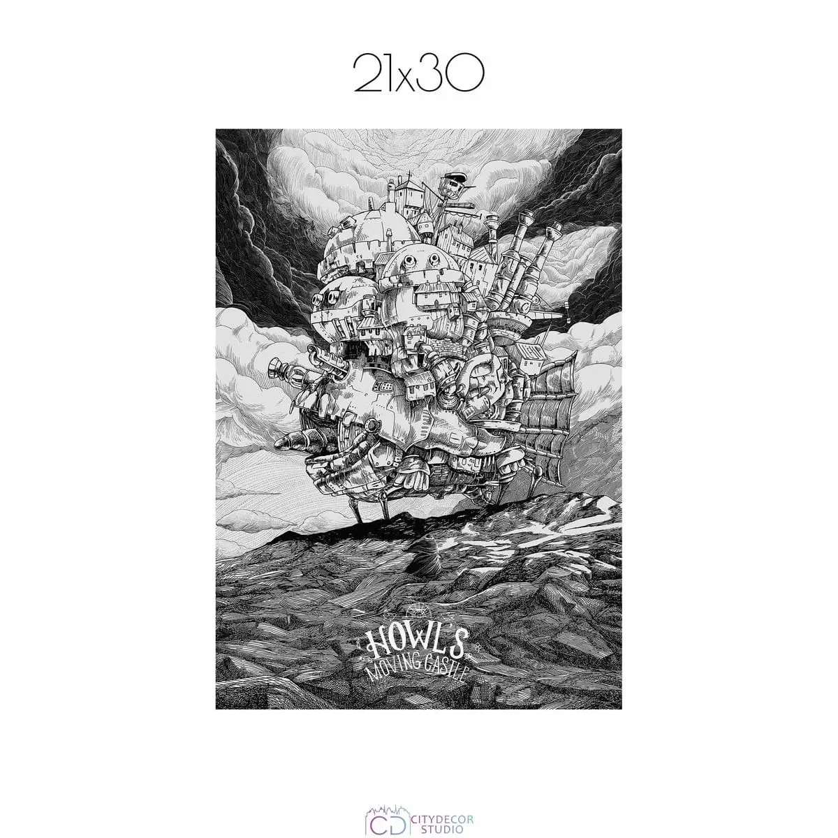 Постер Citydecor Ходячий замок арт. 1 (1 постер 21x30 см без рамы)
