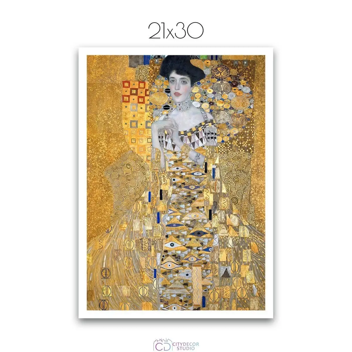 Постер Citydecor "Золотая Адель", Густав Климт. Репродукция (1 постер 21x30 см без рамы)