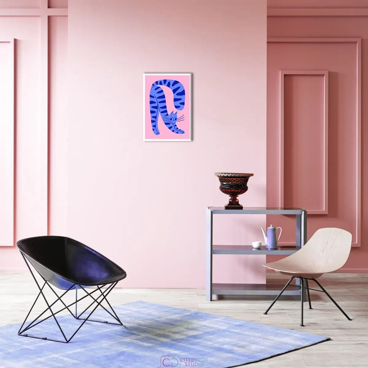 Дизайнерский постер Citydecor Котик арт. 3 (1 постер 21x30 см без рамы)