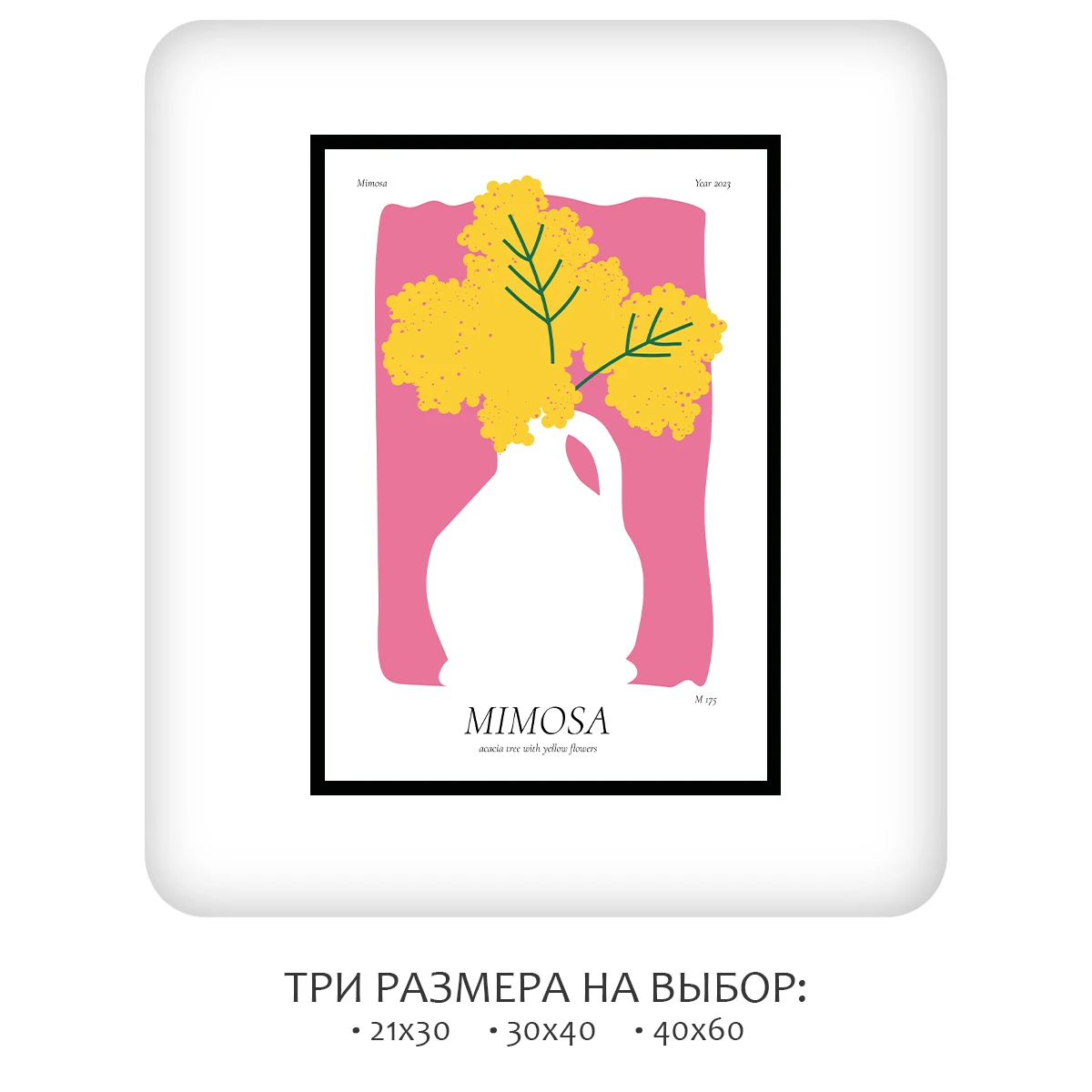 Постер Citydecor Mimosa (1 постер 21x30 см без рамы)