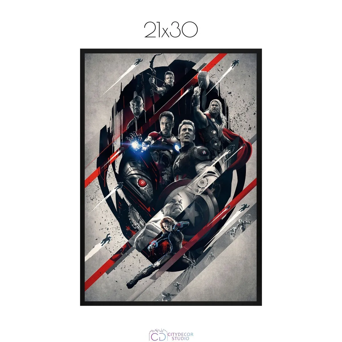 Постер Citydecor Мстители арт. 4 (1 постер 21x30 см без рамы)
