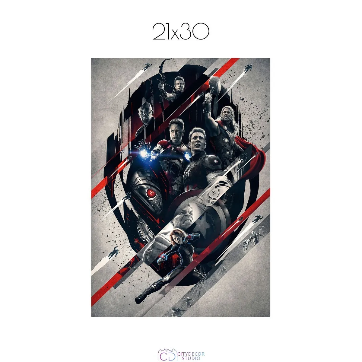 Постер Citydecor Мстители арт. 4 (1 постер 21x30 см без рамы)
