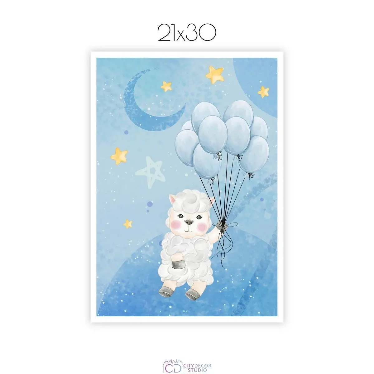 Дизайнерский постер Citydecor Овечки арт. 5 (1 постер 21x30 см без рамы)