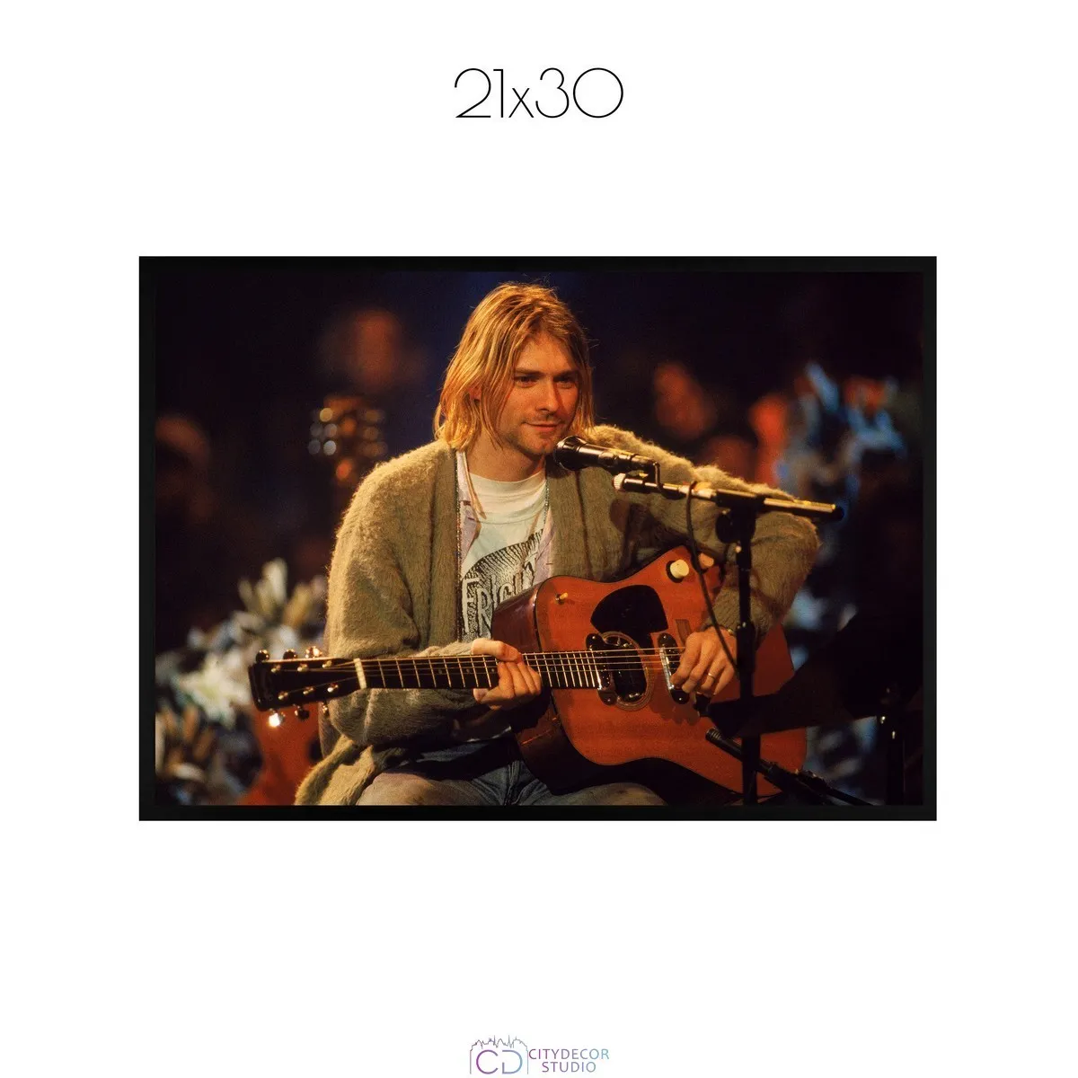 Постер Citydecor Kurt Cobain арт. 1 (1 постер 21x30 см без рамы)