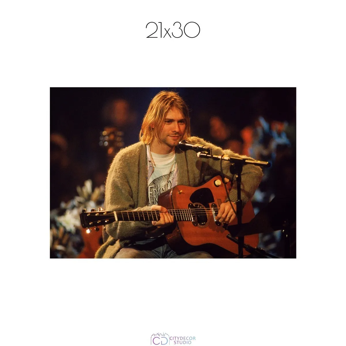 Постер Citydecor Kurt Cobain арт. 1 (1 постер 21x30 см без рамы)
