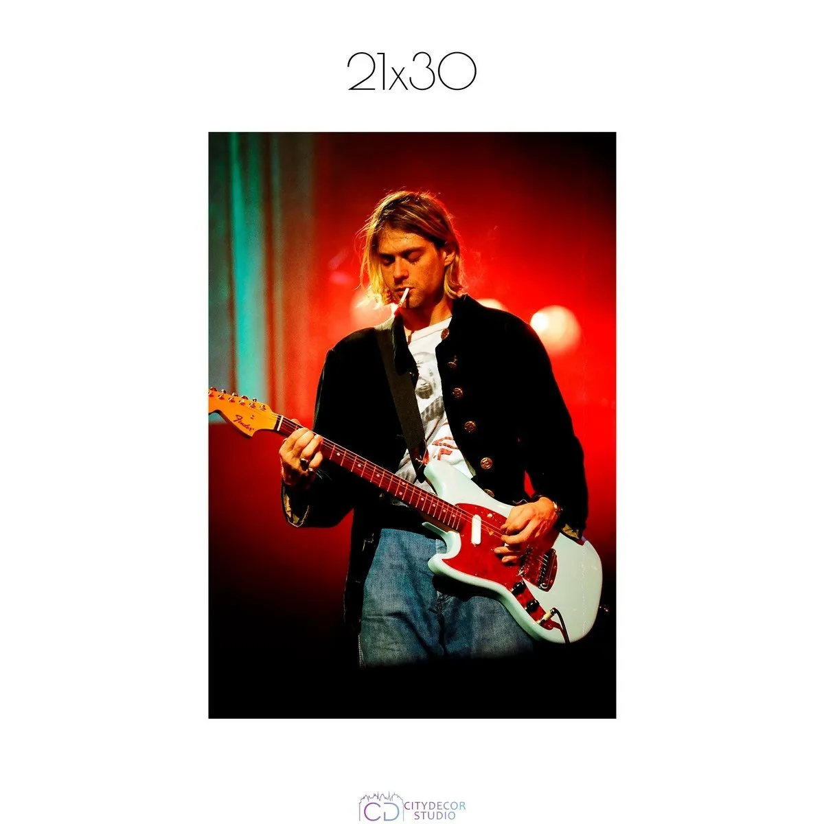 Постер Citydecor Kurt Cobain арт. 3 (1 постер 21x30 см без рамы)