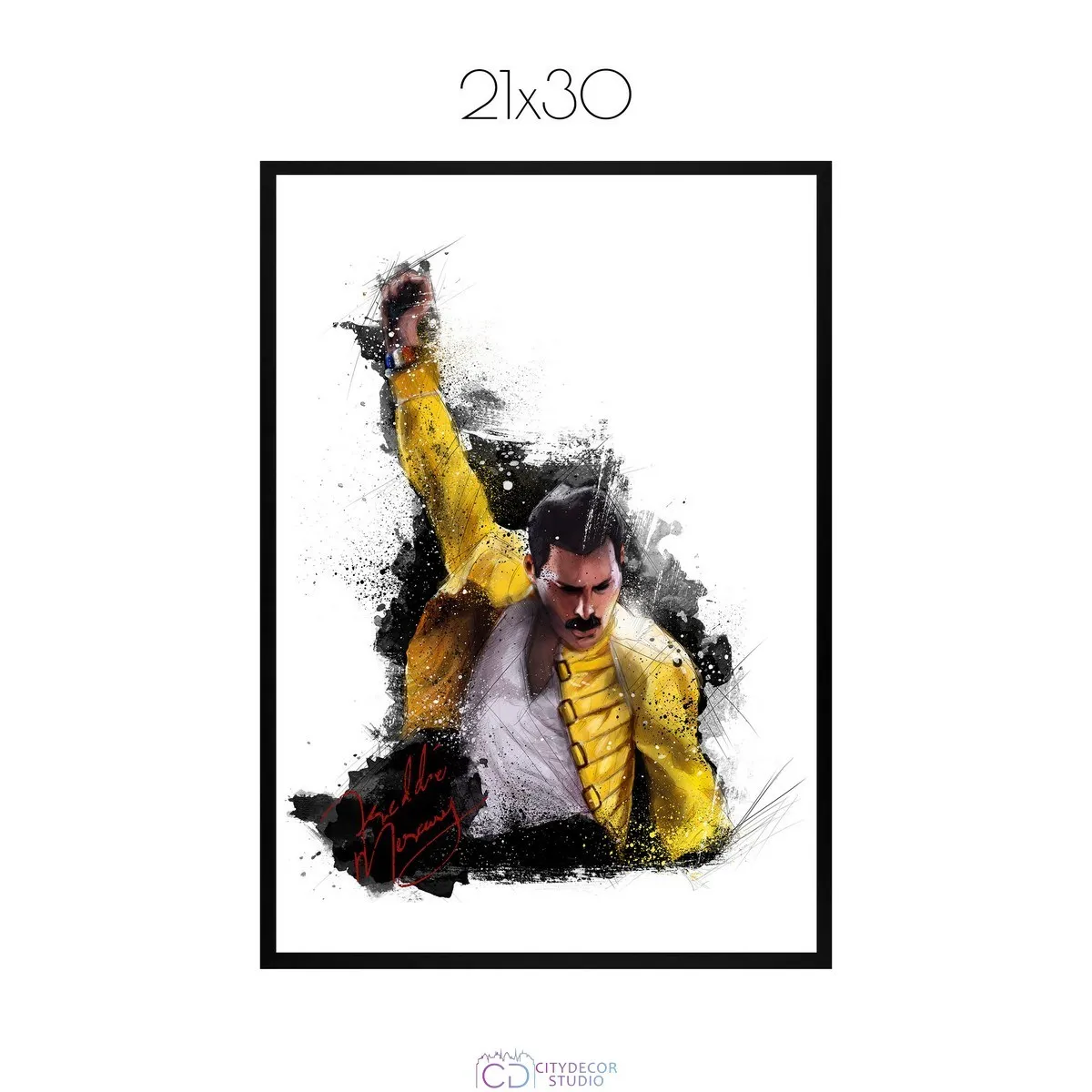 Постер Citydecor Freddie Mercury арт. 1 (1 постер 21x30 см без рамы)