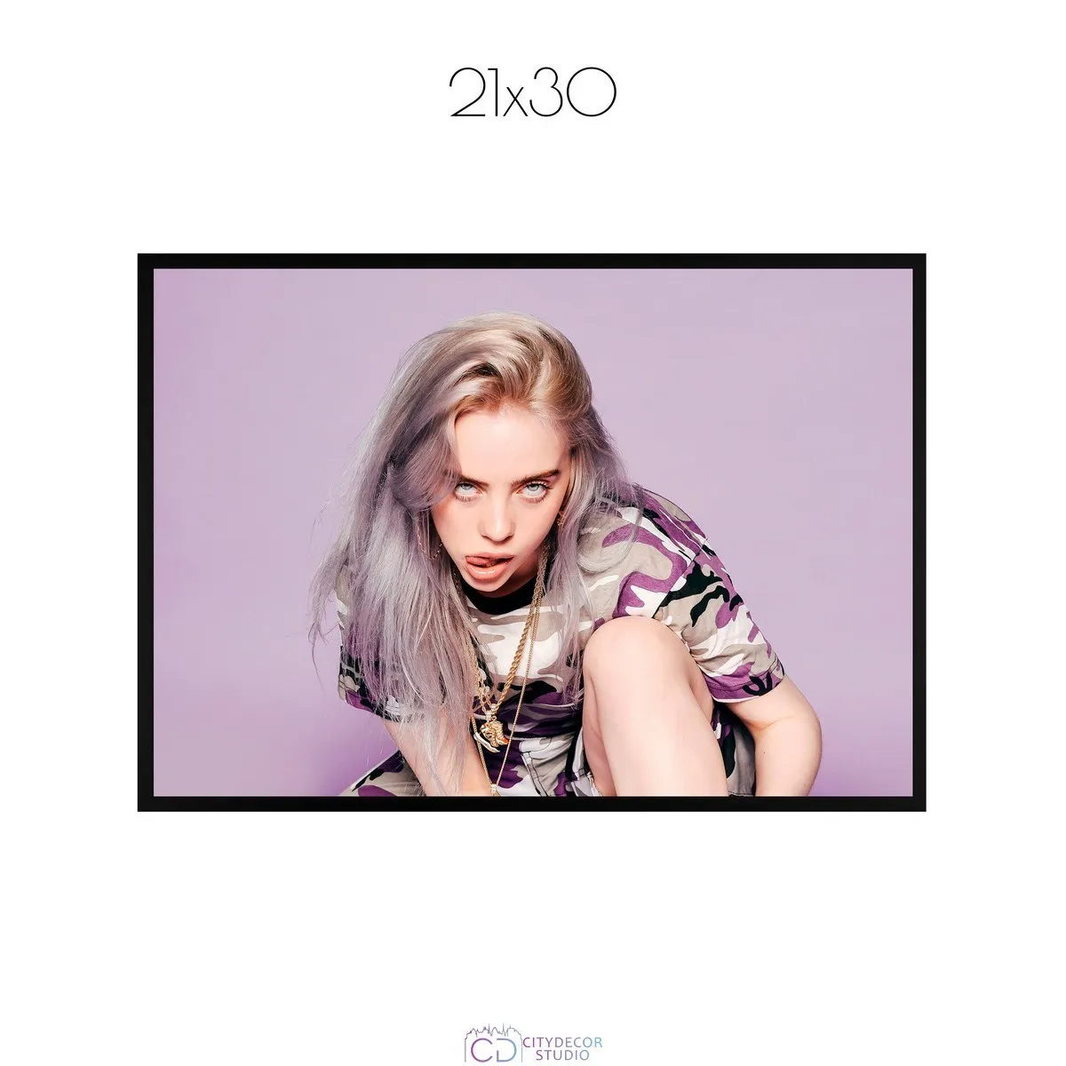 Постер Citydecor Billie Eilish арт. 1 (1 постер 21x30 см без рамы)