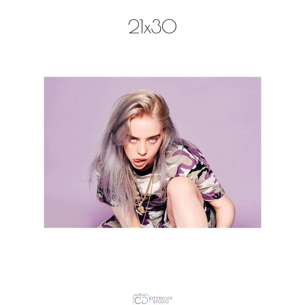 Постер Citydecor Billie Eilish арт. 1 (1 постер 21x30 см без рамы)
