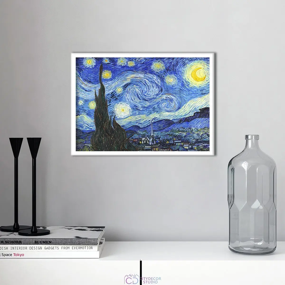 Постер Citydecor "Звездная ночь", Винсент ван Гог. Репродукция (1 постер 21x30 см без рамы)