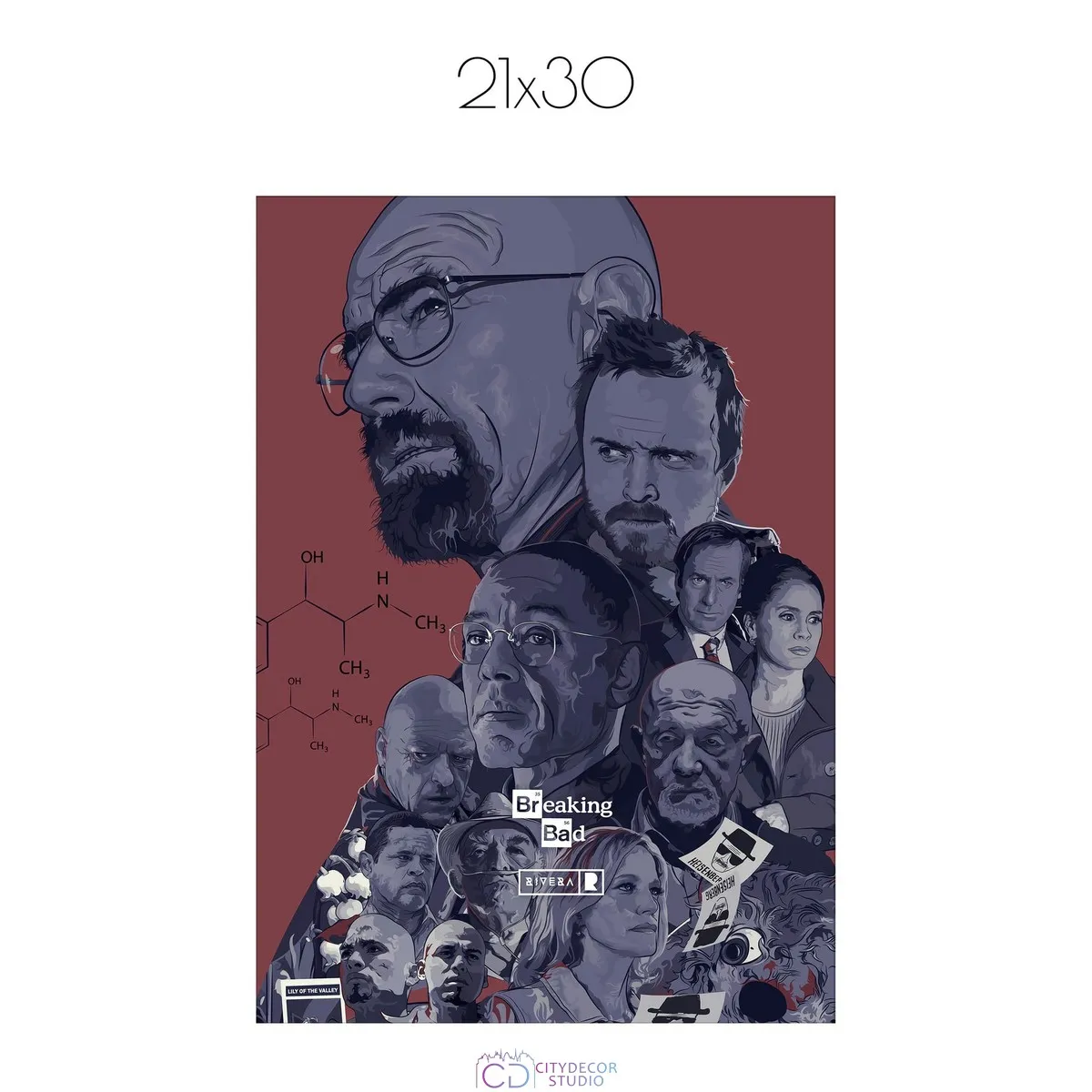 Постер Citydecor Во все тяжкие арт. 1 (1 постер 21x30 см без рамы)