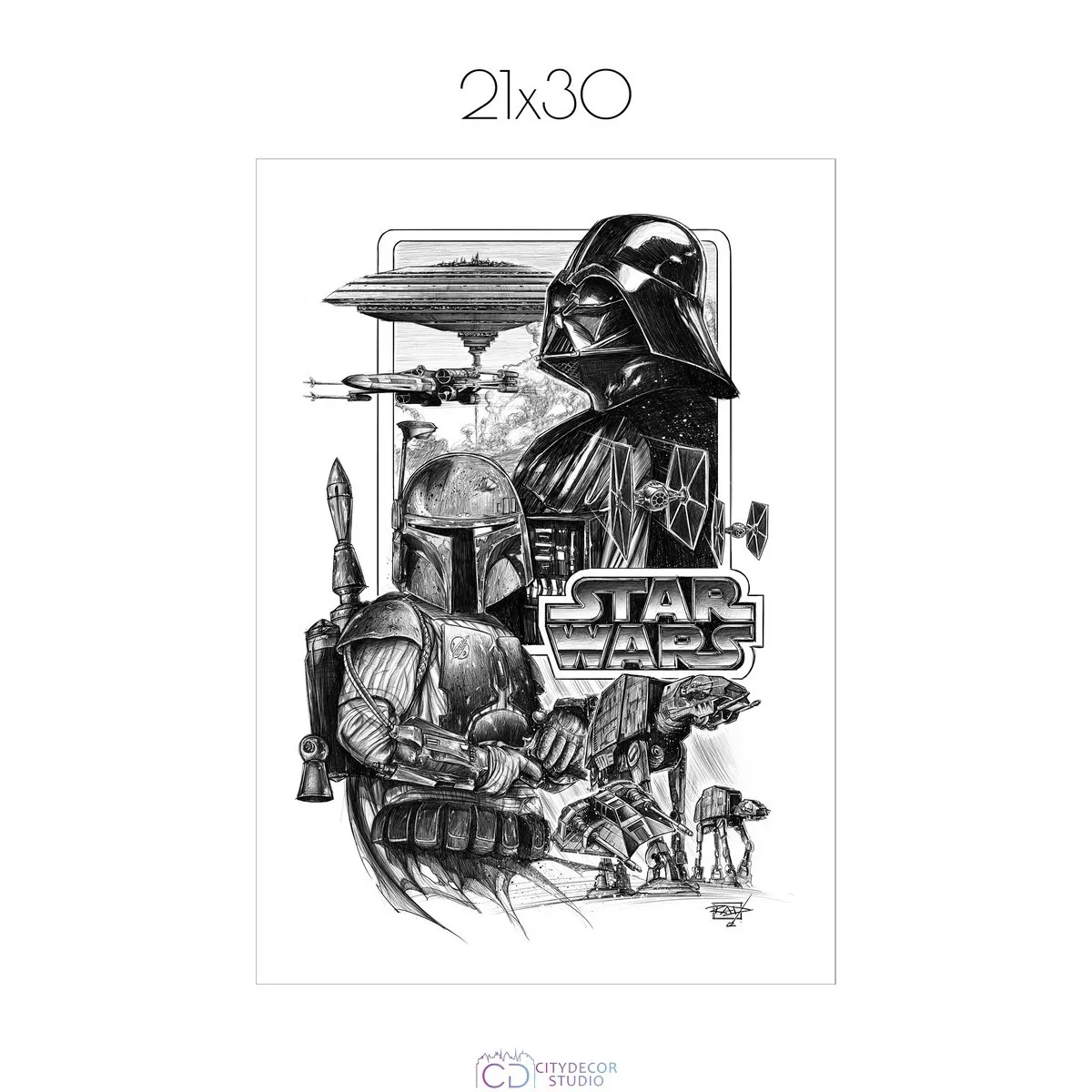 Постер Citydecor Звездные воины арт. 11 (1 постер 21x30 см без рамы)