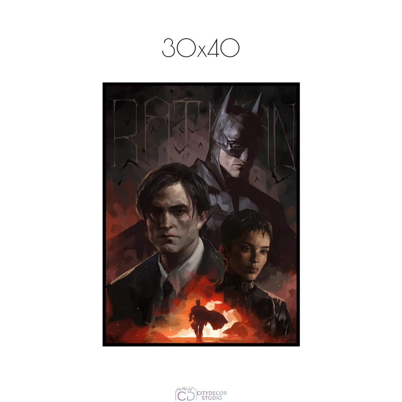 Постер Citydecor Batman арт. 11 (1 постер 30x40 см без рамы)