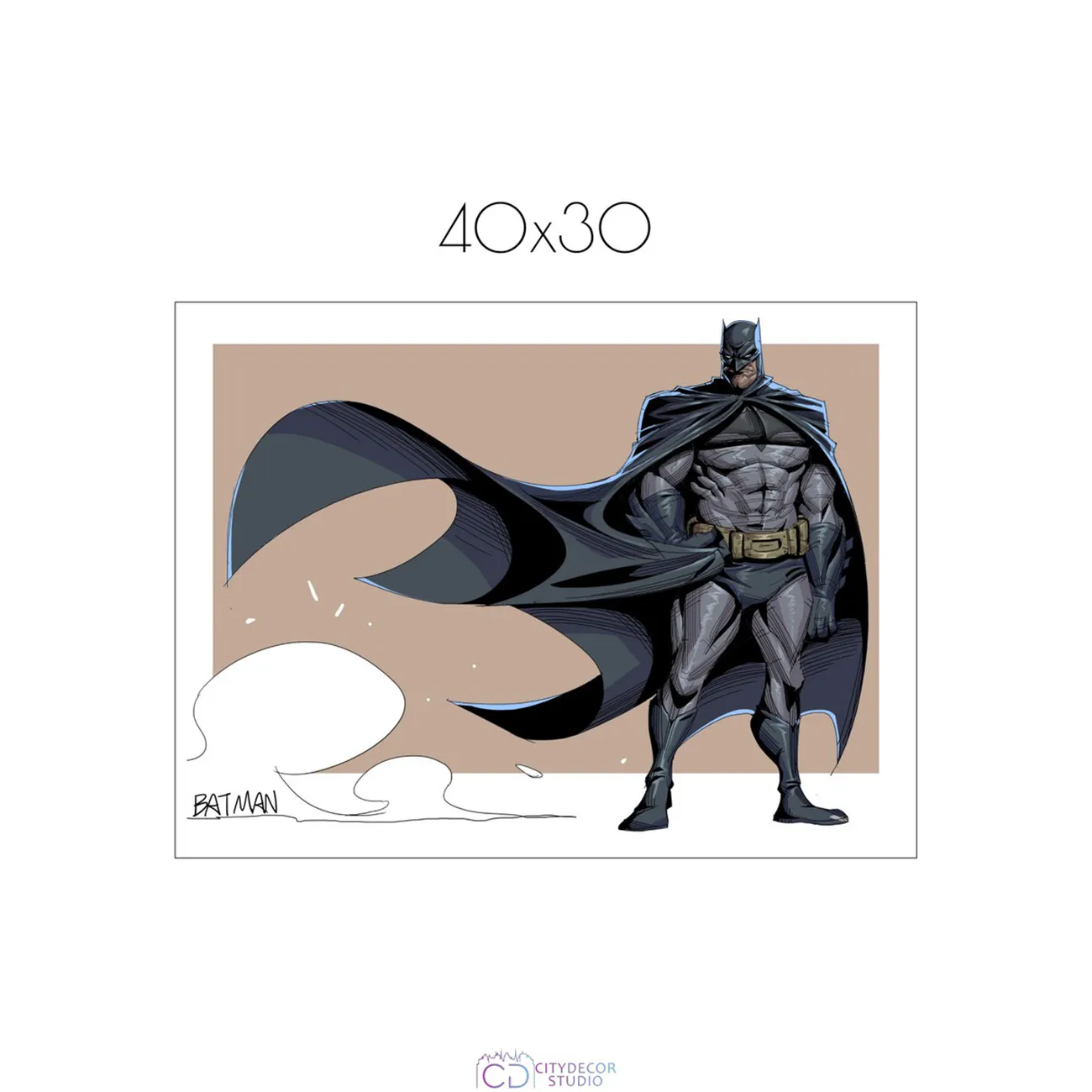 Постер Citydecor Batman арт. 13 (1 постер 30x40 см без рамы)