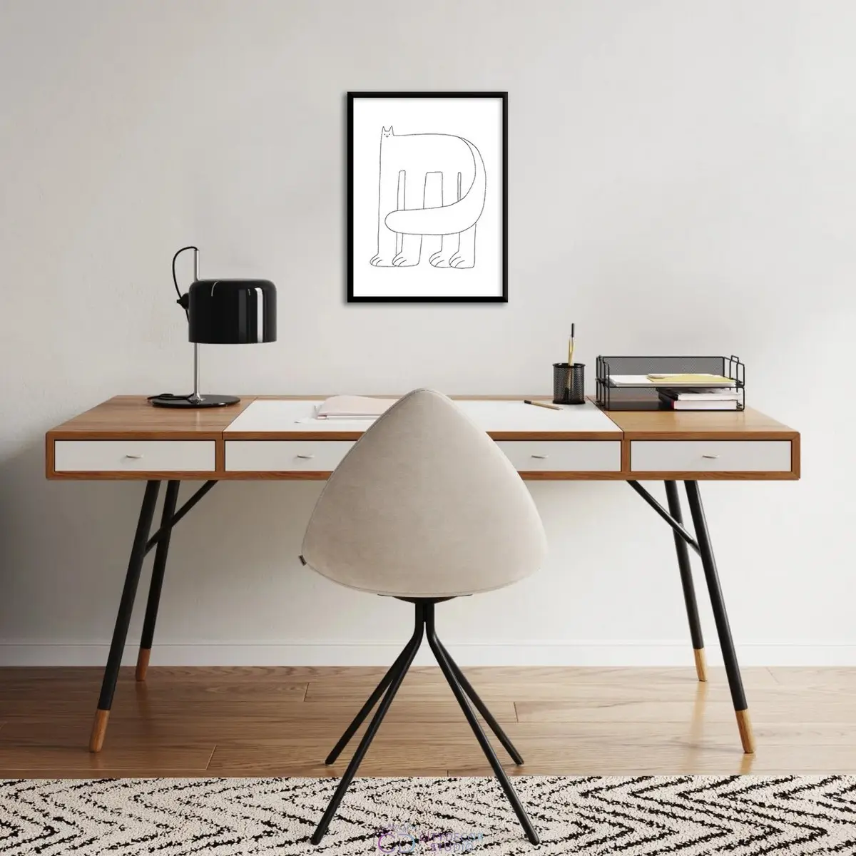 Дизайнерский постер Citydecor Большой кот арт. 1 (1 постер 30x40 см без рамы)