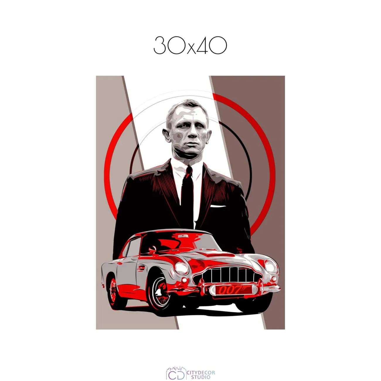 Постер Citydecor Джеймс Бонд арт. 6 (1 постер 30x40 см без рамы)