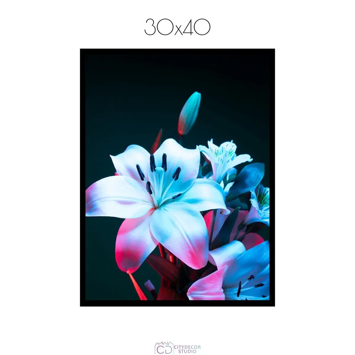 Постер Citydecor Цветы арт. 10 (1 постер 30x40 см без рамы)
