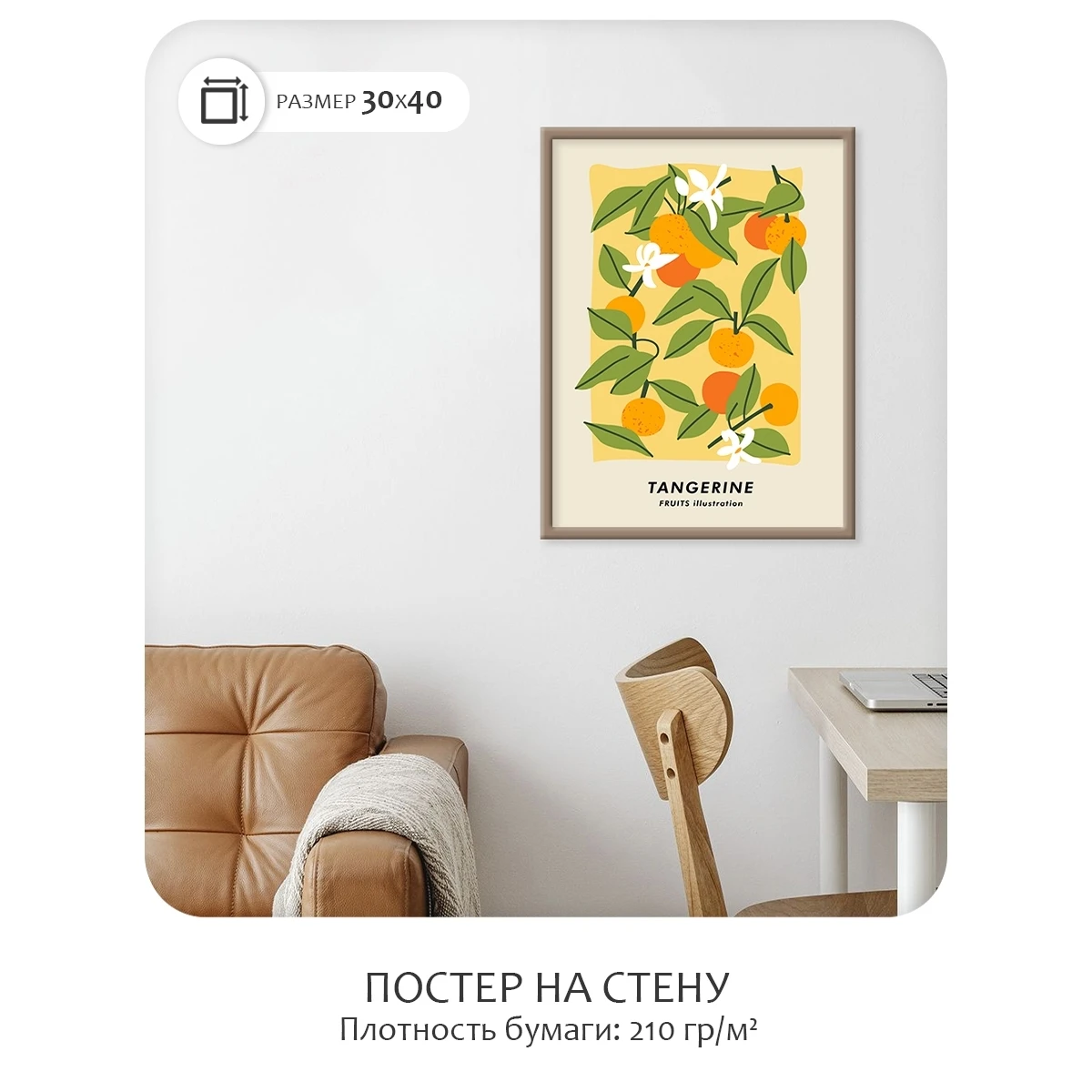 Постер Citydecor Фрукты арт. 6 (1 постер 30x40 см без рамы)