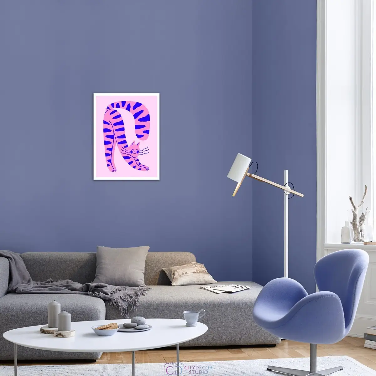 Дизайнерский постер Citydecor Котик арт. 2 (1 постер 30x40 см без рамы)
